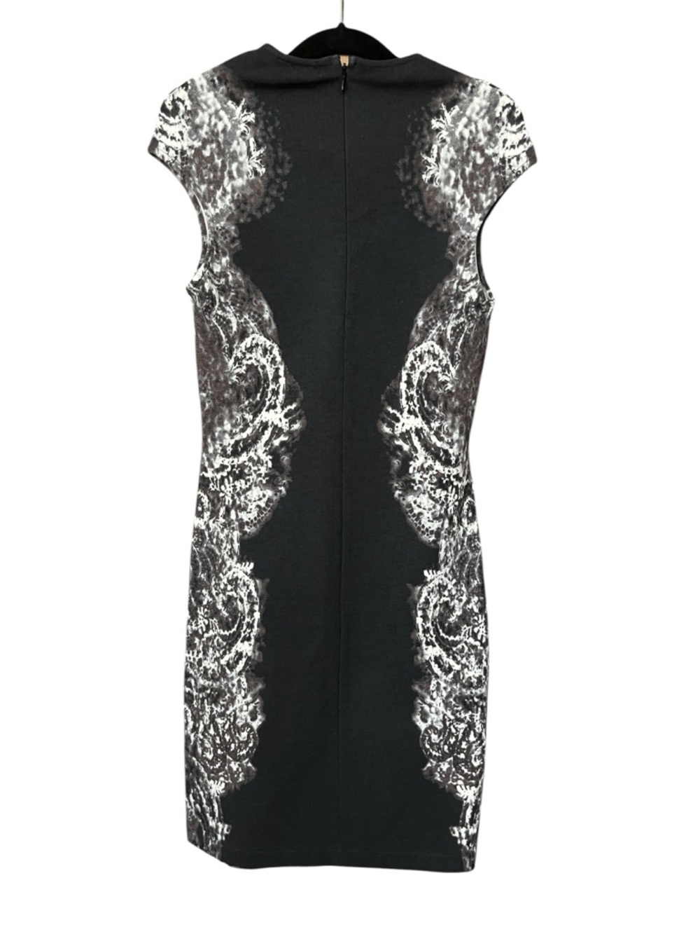 Alexander McQueen Lace-Print Cap-Sleeve Dress Women Size US Small - Picture 4 of 10